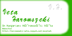 veta haromszeki business card